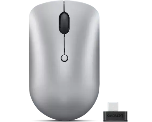  Bezprzewodowa mysz kompaktowa  Lenovo 540  Czerwony czujnik optyczny | Bezprzewodowa | 2.4G bezprzewodowa przez odbiornik USB-C | Chmurowa szarość | 1 rok(i)