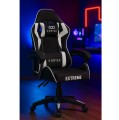 Fotel gamingowy EXTREME Vortex Black/White – tkanina, regulacja, poduszki