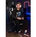 Fotel gamingowy EXTREME Vortex Black/White – tkanina, regulacja, poduszki