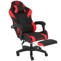 Fotel gamingowy INFINI Core Red – tkanina, podnóżek, ergonomia, poduszki