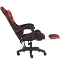 Fotel gamingowy INFINI Core Red – tkanina, podnóżek, ergonomia, poduszki