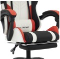 Fotel gamingowy EXTREME R1 Red – skóra eco, podnóżek, poduszki, ergonomia