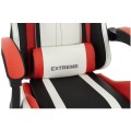 Fotel gamingowy EXTREME R1 Red – skóra eco, podnóżek, poduszki, ergonomia