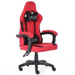 Fotel Gamingowy INFINI SYSTEM Red, Dwie poduszki premium, Wysuwany podnóżek,  Miękkie podłokietniki