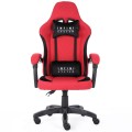 Fotel Gamingowy INFINI SYSTEM Red, Dwie poduszki premium, Wysuwany podnóżek,  Miękkie podłokietniki