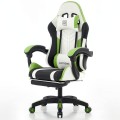 Fotel Gamingowy EXTREME R1 Green – ergonomiczny, z podnóżkiem i poduszkami, Green 