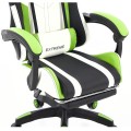 Fotel Gamingowy EXTREME R1 Green – ergonomiczny, z podnóżkiem i poduszkami, Green 