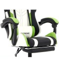 Fotel Gamingowy EXTREME R1 Green – ergonomiczny, z podnóżkiem i poduszkami, Green 