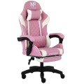 Fotel gamingowy INFINI Core Pink – tkanina, podnóżek, ergonomia
