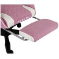 Fotel gamingowy INFINI Core Pink – tkanina, podnóżek, ergonomia