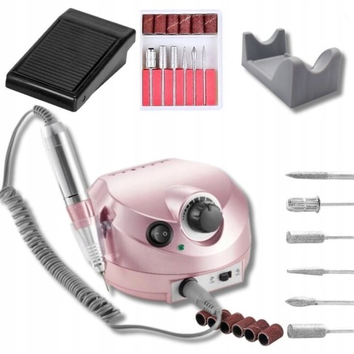 FREZARKA DO PAZNOKCI 65W MANICURE PEDICURE DO USUWANIA HYBRYD ŻELU + FREZY