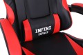 Fotel Gamingowy INFINI ESPACE Red – Regulowane Oparcie + Podnóżek