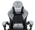 Fotel Gamingowy INFINI ThrustX Light Gray Tkanina + Podnóżek