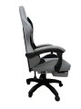 Fotel Gamingowy INFINI ThrustX Light Gray Tkanina + Podnóżek