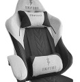Fotel Gamingowy INFINI ThrustX Light Gray Tkanina + Podnóżek