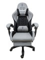 Fotel Gamingowy INFINI ThrustX Light Gray Tkanina + Podnóżek