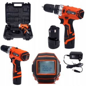 Wkrętarka wiertarka akumulatorowa Kraft&Dele KD3068 12V Li-ion LCD 2baterie