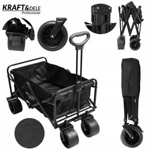 Wózek Transportowy Turystyczny Ogrodowy Składany 160 L Kraft&Dele