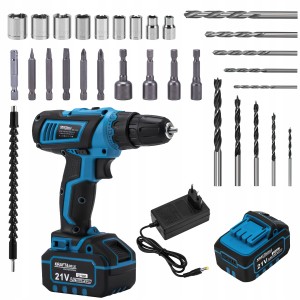 Wiertarko Wkrętarka Akumulatorowa Kraft&Dele 21V 2Ah 2x Bateria Zestaw