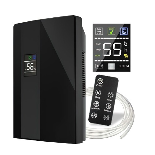 Osuszacz Powietrza Czarny 65W 2000ml 270ml/24h LCD Pilot Kraft&Dele