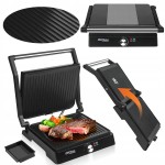 Grill Elektryczny 2w1 Teflon 2400W Regulacja Temperatury Tost Kraft&Dele