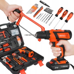 WIERTARKO WKRĘTARKA AKUMULATOROWA UDAROWA WIERTARKA 2xAKU METALOWA GŁOWICA