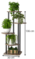 KWIETNIK NA KWIATY STOJAK METALOWY STOJĄCY LOFT ROŚLINY REGAŁ 106 CM [KWIETNIK1]
