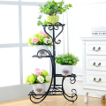 KWIETNIK METALOWY STOJAK NA KWIATY LOFTOWY STOJĄCY LOFT CZARNY 4-POZIOMOWY [KWIETNIK5]
