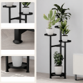 KWIETNIK STOJĄCY METALOWY STOJAK NA ROŚLINY CZARNY 4-POZIOMOWY 80,5 CM [KWIETNIK17]
