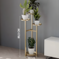 KWIETNIK STOJĄCY METALOWY STOJAK NA ROŚLINY ZŁOTY 4-POZIOMOWY 80 CM [KWIETNIK18]