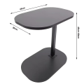 STOLIK BOCZNY REGULOWANA WYSOKOŚĆ KAWOWY POMOCNICZY LOFT CZARNY [STOLIK101]