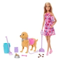 Barbie lalka spacer z pieskiem czyścioszkiem JJB46