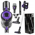 Bezprzewodowy Odkurzacz Pionowy LED 0,8L Fioletowy 2200mAh Kraft&Dele