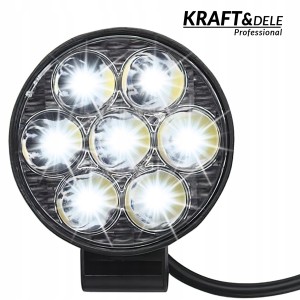 Lampa Robocza Reflektor Cofania Okrągła 2,5"" 25W 7 LED 2000 lm 9-30V