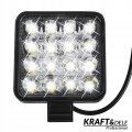 Lampa Robocza Reflektor Cofania Szperacz Kwadrat 30W 16 LED 2500 lm 12-40V