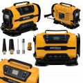 Kompresor Samochodowy Sieciowy LCD 12V 230V 140W 150 PSI 35l/min Kraft&Dele