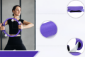 ZESTAW PILATES FITNESS JOGA 13w1 OBRĘCZ KOŁO DO PILATESU TAŚMY OPOROWE FIOLETOWY [FITNESS2]