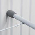 Składana suszarka na kaloryfer metalowa biała 55x50,5 cm – 10 prętów, pojemność 6 kg, rozkładane skrzydło, do łazienki i balkonu