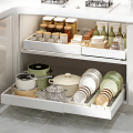 ROZSUWANY ORGANIZER KUCHENNY BIAŁY SZUFLADA TACA DO PRZECHOWYWANIA 32-52 CM [ORGANIZER104]