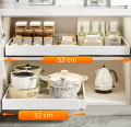 ROZSUWANY ORGANIZER KUCHENNY BIAŁY SZUFLADA TACA DO PRZECHOWYWANIA 32-52 CM [ORGANIZER104]