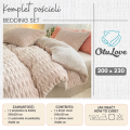 POŚCIEL POLAROWA CEGIEŁKA KOMPLET POŚCIELI 200x220 BEŻOWA [POSCIEL102]