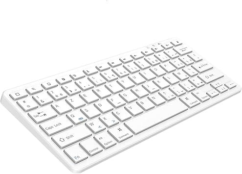 Klawiatura bluetooth kompatybilna z iPad, iPhone, Windows. IOS i Android aMZCaSE biała