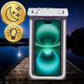 ETUI WODOODPORNE WODOSZCZELNE CASE NA TELEFON FLUORESCENCYJNE BIAŁE