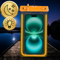 ETUI WODOODPORNE WODOSZCZELNE CASE NA TELEFON FLUORESCENCYJNE POMARAŃCZ