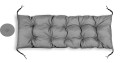 Poduszka ogrodowa 180x50 cm na leżak ławkę huśtawkę wodoodporna szara