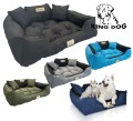 Legowisko dla psa kojec KINGDOG 115x95 cm personalizowane wodoodporne czarne