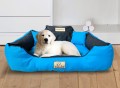 Legowisko dla psa kojec KINGDOG 55x45 cm personalizowane wodoodporne niebieskie