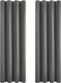 Zasłona zaciemniająca, zasłony termiczne, zasłony dekoracyjne 2szt, szary Deconovo