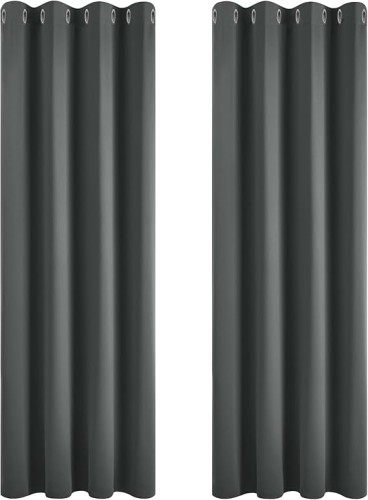 Zasłona zaciemniająca, termiczna ciemnoszara 2sztuki