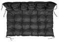 Zestaw Poduszka ogrodowa 120/80 cm + 120/40 cm na ławkę palety wodoodporna czarna